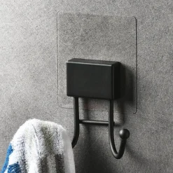 Becquet Accessoires de salle de bain noir fixation électrostatique< Accessoires De Salle De Bain|Idées Salle De Bain