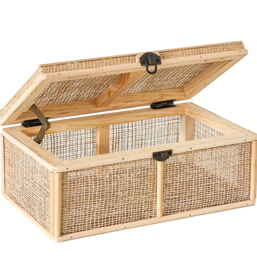 Becquet Boîte en bambou décor tressé< Boîte, Panier|Décoration
