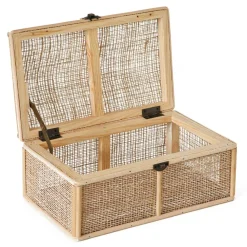 Becquet Boîte en bambou décor tressé< Boîte, Panier|Décoration