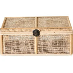 Becquet Boîte en bambou décor tressé< Boîte, Panier|Décoration