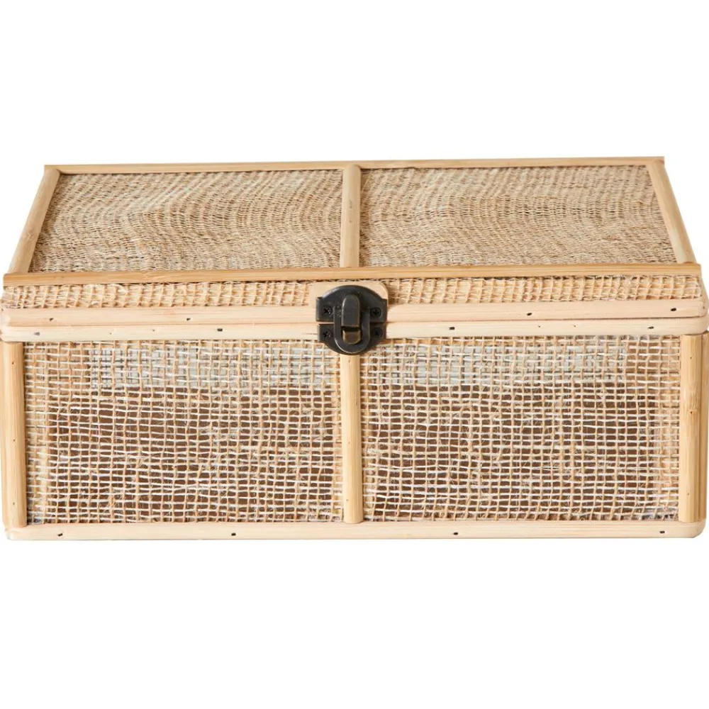 Becquet Boîte en bambou décor tressé< Boîte, Panier|Décoration