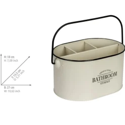Becquet Boîte métal salle de bain à compartiments< Accessoires De Salle De Bain|Idées Salle De Bain