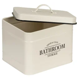 Becquet Boîte métal salle de bain avec couvercle< Accessoires De Salle De Bain|Idées Salle De Bain