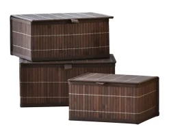 Becquet Boîtes de rangement en bambou - set de 3< Rangement, Gain De Place|Boîte, Panier