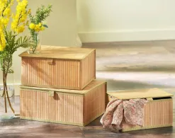 Becquet Boîtes de rangement en bambou - set de 3< Rangement, Gain De Place|Boîte, Panier