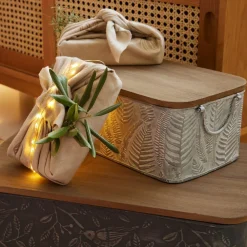 Becquet Boîtes de rangement métal martelé et bois< Rangement, Gain De Place|Boîte, Panier