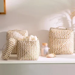 Becquet Boîtes tressées bicolores - Set de 3< Rangement, Gain De Place|Boîte, Panier