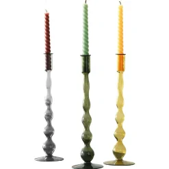 Becquet Bougeoirs en verre - Set de 3< Luminaire|Décoration
