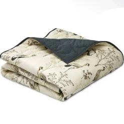 Becquet Boutis motif oiseaux - CRÉATION< Les Matières|Plaid