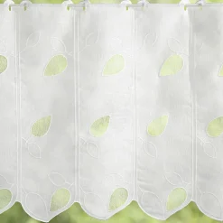 Becquet Brise-bise brodé feuilles< Rideau Et Déco Textile|Voilage En Pointe, Voilage Droit, Brise-Bise, Store