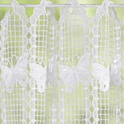 Becquet Brise-bise macramé papillons< Rideau Et Déco Textile|Voilage En Pointe, Voilage Droit, Brise-Bise, Store