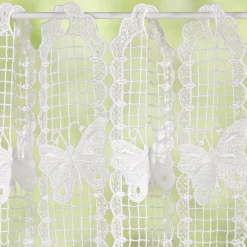 Becquet Brise-bise macramé papillons< Rideau Et Déco Textile|Voilage En Pointe, Voilage Droit, Brise-Bise, Store