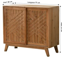 Becquet Buffet en pin 2 portes< Meuble, Étagère|Décoration