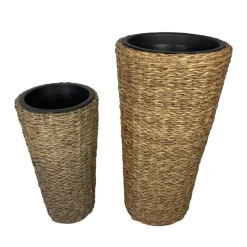 Becquet Cache-pot en résine tressée< Vase, Cache-Pot|Décoration