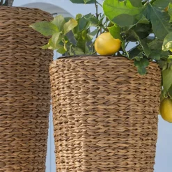 Becquet Cache-pot en résine tressée< Vase, Cache-Pot|Décoration