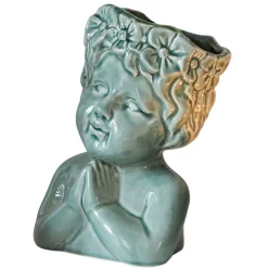 Becquet Cache-pot visage enfant< Vase, Cache-Pot|Décoration