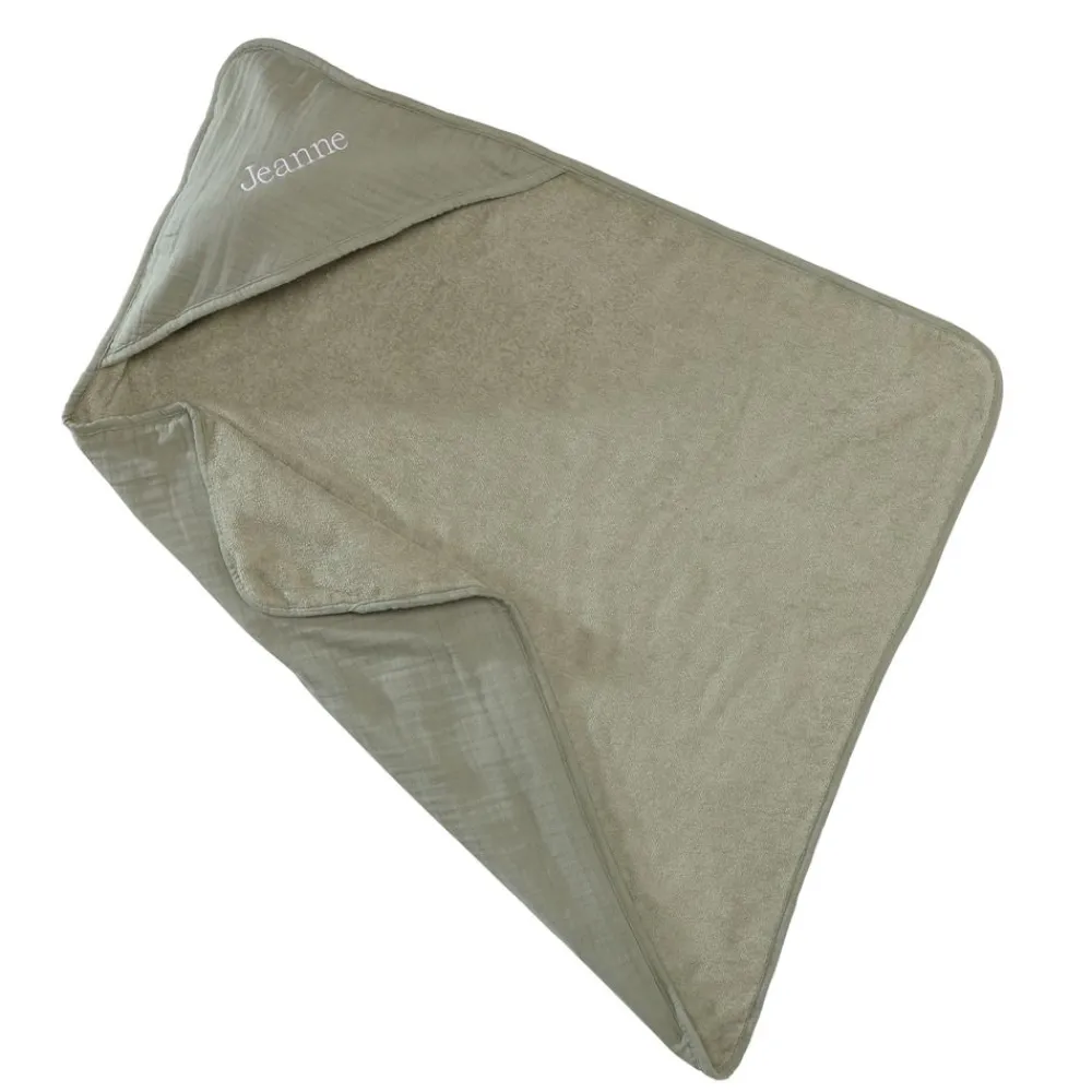 Becquet Cape de bain bébé personnalisable en gaze de coton - CRÉATION<Enfant Univers Des Tout-Petits|Serviette De Bain Personnalisée, Peignoir Personnalisé