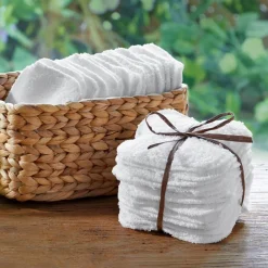 Becquet Carrés en éponge lavables et réutilisables (lot de 20) ou panier tressé< Beauté, Bien-Être|Beauté, Bien-Être