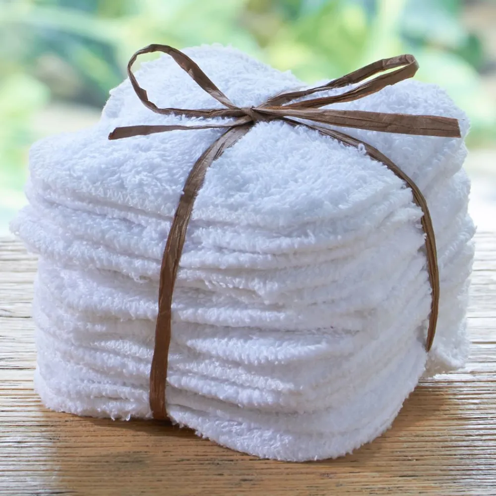 Becquet Carrés en éponge lavables et réutilisables (lot de 20) ou panier tressé< Beauté, Bien-Être|Beauté, Bien-Être