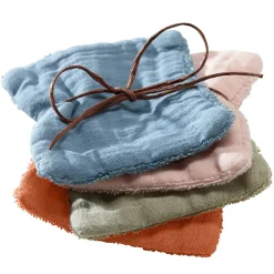 Becquet Carrés lavables pour bébé – Lot de 4 - CRÉATION<Enfant Univers Des Tout-Petits|Peignoir De Bain Enfant