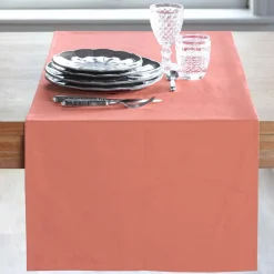 Becquet Chemin de table en coton traité antitache - Lauréat< Set De Table, Chemin De Table|Les Matières