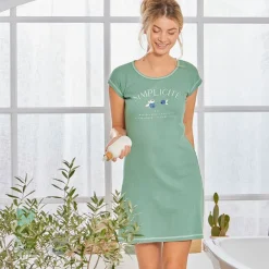 Becquet Chemise de nuit en jersey côtelé DODO HOMEWEAR®<Femme Pyjama Femme|Les Matières