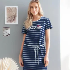 Becquet Chemise de nuit jersey à rayures<Femme Pyjama Femme|Les Matières