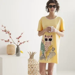 Becquet Chemise de nuit motif tropical - CRÉATION<Enfant Linge De Lit Ado, Housse De Couette|Pyjama Femme