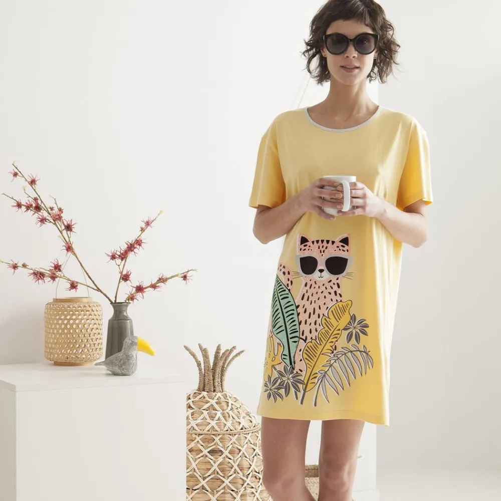 Becquet Chemise de nuit motif tropical - CRÉATION<Enfant Linge De Lit Ado, Housse De Couette|Pyjama Femme