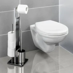 Becquet Combiné WC avec dérouleur pour papier toilette< Accessoires De Salle De Bain|Idées Salle De Bain