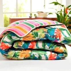 Becquet Couette DÉCO DOUBLE FACE fleurs exotiques – CRÉATION - Légère ou chaude< Couette Colorée, Couette Imprimée|Couette, Édredon, Plumon