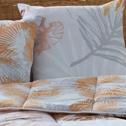 Becquet Couette DÉCO DOUBLE FACE motif feuilles tropicales - création - légère ou chaude< Couette Colorée, Couette Imprimée|Couette, Édredon, Plumon