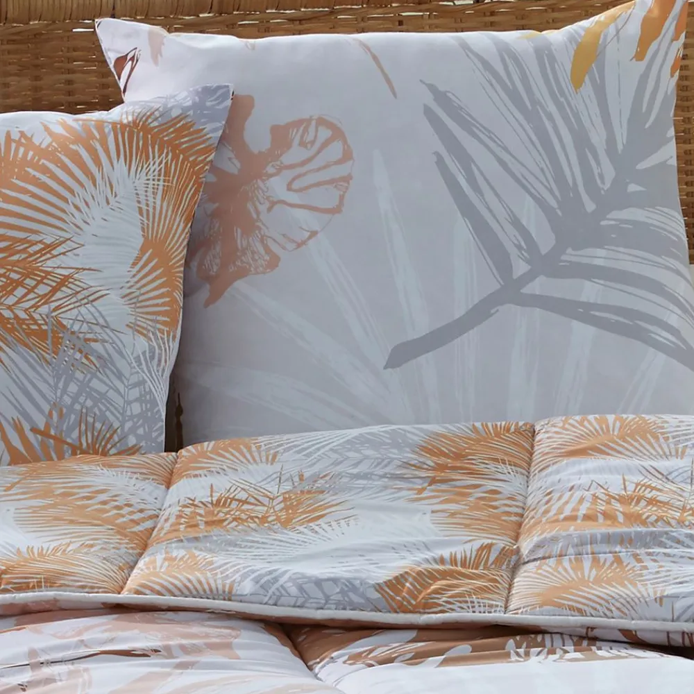 Becquet Couette DÉCO DOUBLE FACE motif feuilles tropicales - création - légère ou chaude< Couette Colorée, Couette Imprimée|Couette, Édredon, Plumon