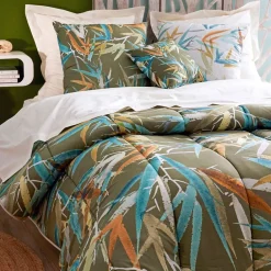 Becquet Couette DÉCO DOUBLE FACE motif bambou - création - légère ou chaude< Couette Colorée, Couette Imprimée|Couette, Édredon, Plumon