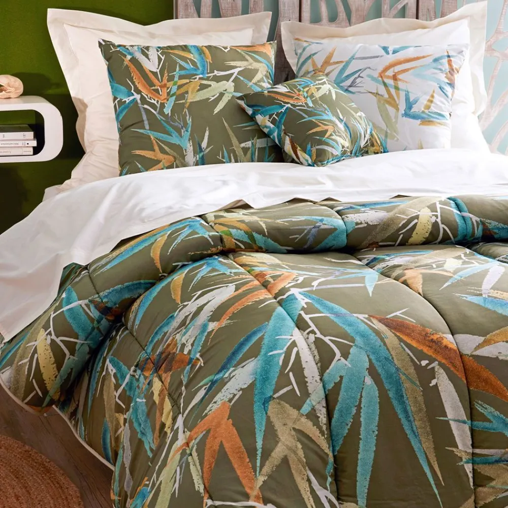 Becquet Couette DÉCO DOUBLE FACE motif bambou - création - légère ou chaude< Couette Colorée, Couette Imprimée|Couette, Édredon, Plumon