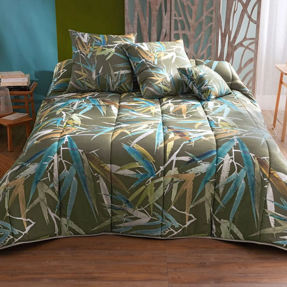 Becquet Couette DÉCO DOUBLE FACE motif bambou - création - légère ou chaude< Couette Colorée, Couette Imprimée|Couette, Édredon, Plumon