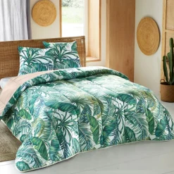 Becquet Couette MICROFIBRE motif végétal création - Légère - Tempérée< Couette Colorée, Couette Imprimée|Couette, Édredon, Plumon