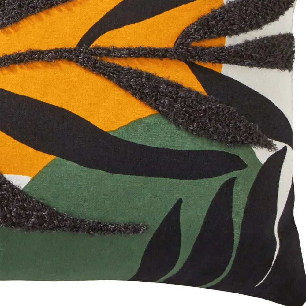 Becquet Coussin brodé feuillage< Rideau Et Déco Textile|Coussin, Housse De Coussin
