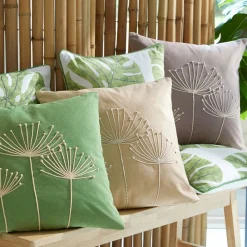 Becquet Coussin brodé fleurs - CRÉATION< Rideau Et Déco Textile|Coussin, Housse De Coussin