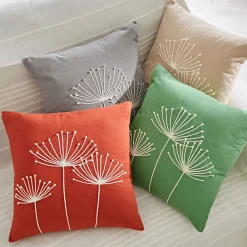 Becquet Coussin brodé fleurs - CRÉATION< Rideau Et Déco Textile|Coussin, Housse De Coussin