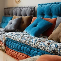 Becquet Coussin en velours ras< Rideau Et Déco Textile|Décoration Textile Unie