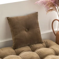 Becquet Coussin en velours ras< Rideau Et Déco Textile|Décoration Textile Unie