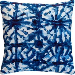 Becquet Coussin enduit double face bleu et blanc< Rideau Et Déco Textile|Coussin, Housse De Coussin