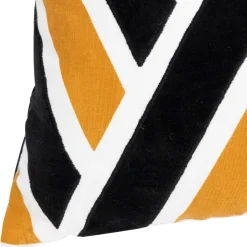 Becquet Coussin graphique en toile et velours< Rideau Et Déco Textile|Coussin, Housse De Coussin