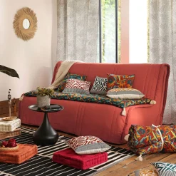 Becquet Coussin imprimé exotique double face - CRÉATION< Rideau Et Déco Textile|Coussin, Housse De Coussin