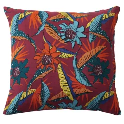 Becquet Coussin imprimé exotique double face - CRÉATION< Rideau Et Déco Textile|Coussin, Housse De Coussin
