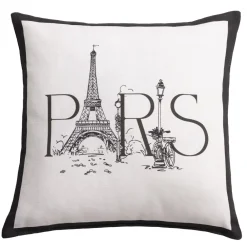 Becquet Coussin imprimé Paris - CRÉATION< Rideau Et Déco Textile|Coussin, Housse De Coussin