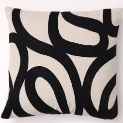 Becquet Coussin motif ruban brodé< Rideau Et Déco Textile|Coussin, Housse De Coussin