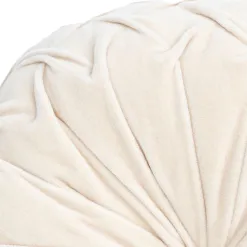 Becquet Coussin rond en velours plissé< Rideau Et Déco Textile|Décoration Textile Unie