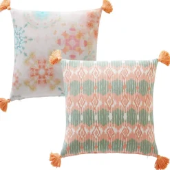 Becquet Coussins double face motifs ethniques< Rideau Et Déco Textile|Coussin, Housse De Coussin